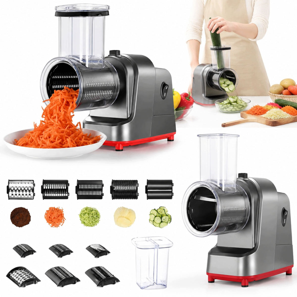 ELECTRIC SHREDDER for Vegetables Cabbage Cheese Shredder 5 Tarek 250W