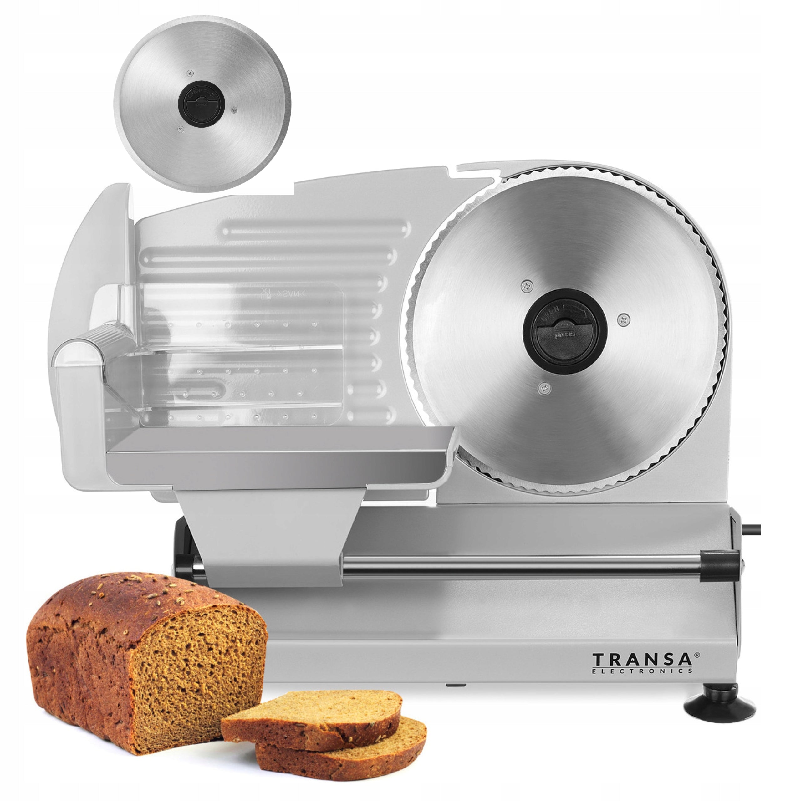 ELECTRIC SLICER FOR BREAD COAL CHEESE VEGETABLES SLICERO TWO BLADES 150W