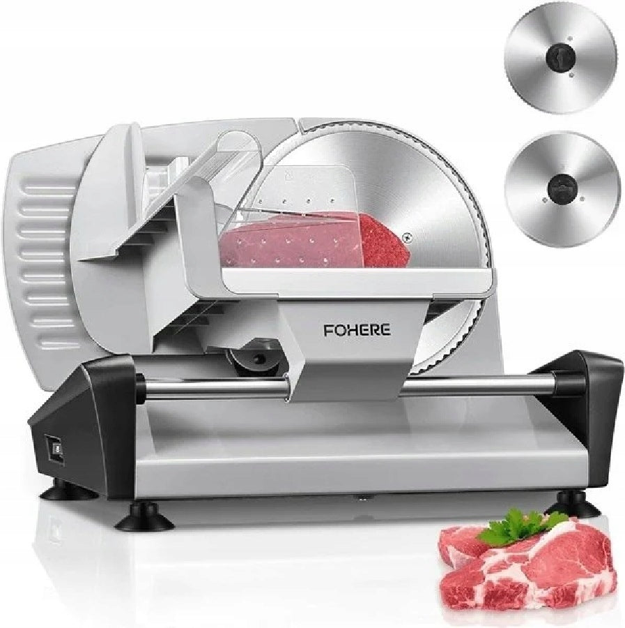 ELECTRIC SLICER FOR BREAD METAL SAUSAGES - 2 KNIVES