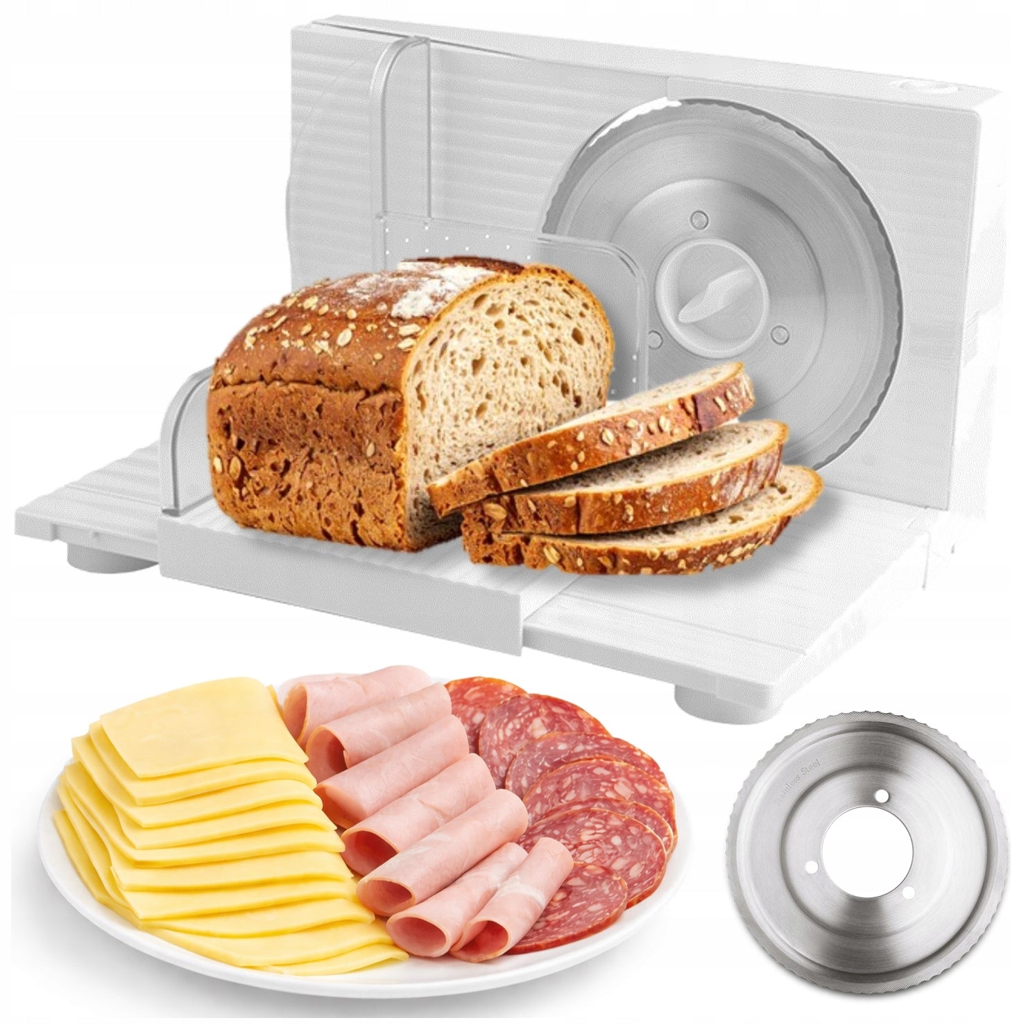 ELECTRIC SLICER FOR SAUSAGE BREAD SMOOTH ADJUSTMENT: 0-15MM 150W