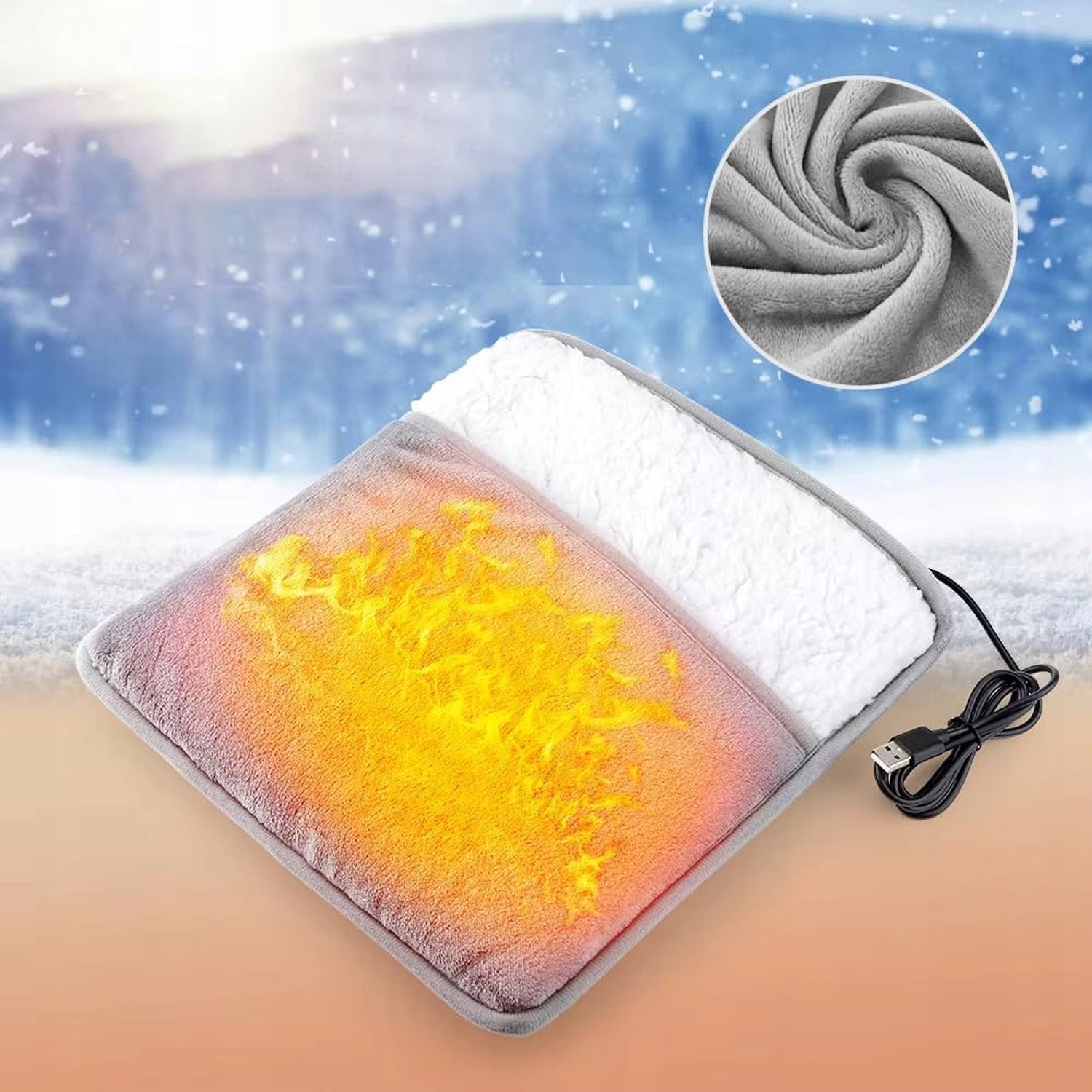 ELECTRIC SLIPPERS FOOT WARMER WITH USB FAST HEATING IN 3 MINUTES Medical device no