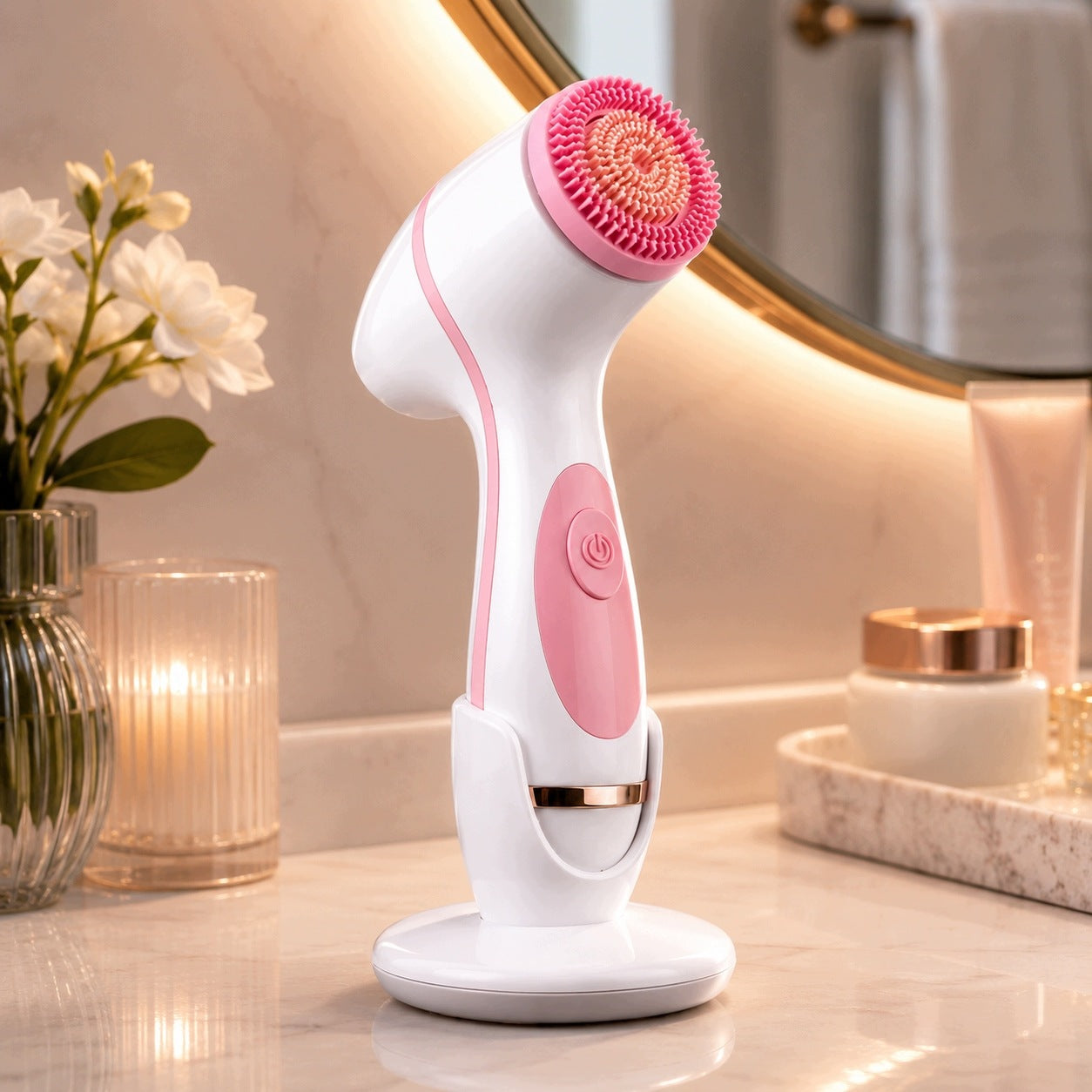 ELECTRIC SONIC FACE BRUSH 3in1 VIBRATION ROTARY MASSAGER Medical device no