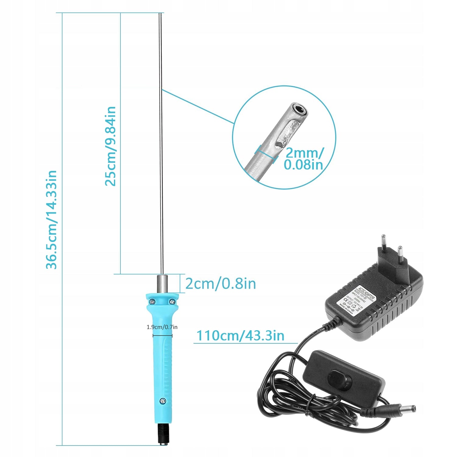 ELECTRIC THERMAL KNIFE FOR CUTTING POLYSTYRENE CUTTING FOAM 27 IN 25 cm Brand no brand