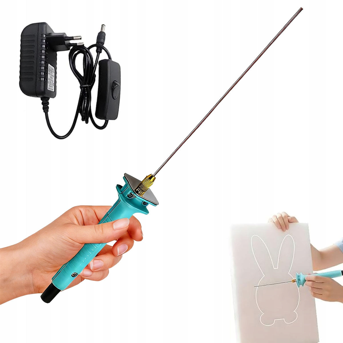 ELECTRIC THERMAL KNIFE WITH FOAM POLYSTYRENE CUTTING CABLES 18W 25 cm