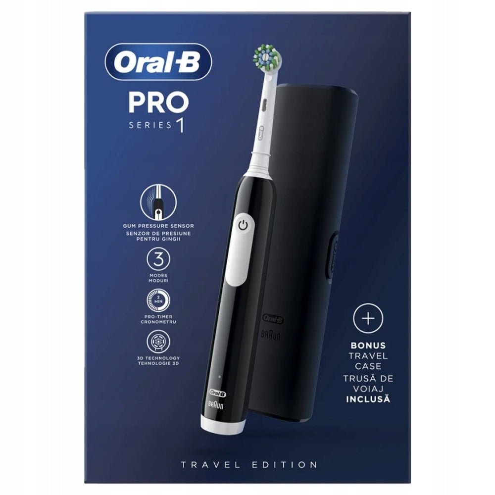 ELECTRIC TOOTHBRUSH ORAL-B PRO SERIES 1 BLACK 3 MODES + CASE Manufacturer code BELLA-B-1128