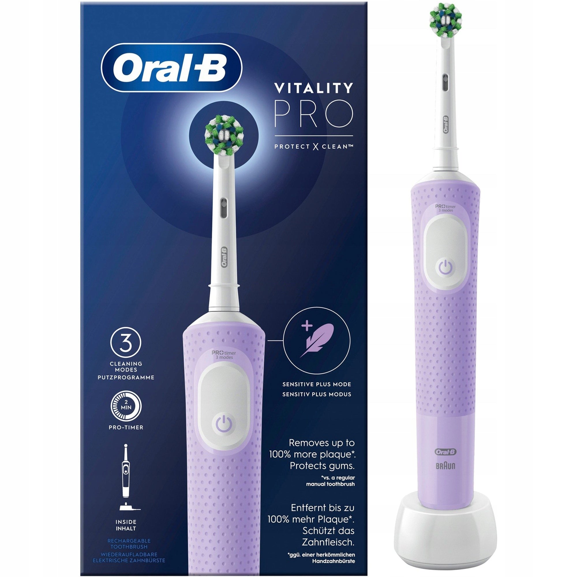 ELECTRIC TOOTHBRUSH ORAL-B VITALITY D103 PRO 3 LILAC MODES EAN (GTIN) 8700216126342