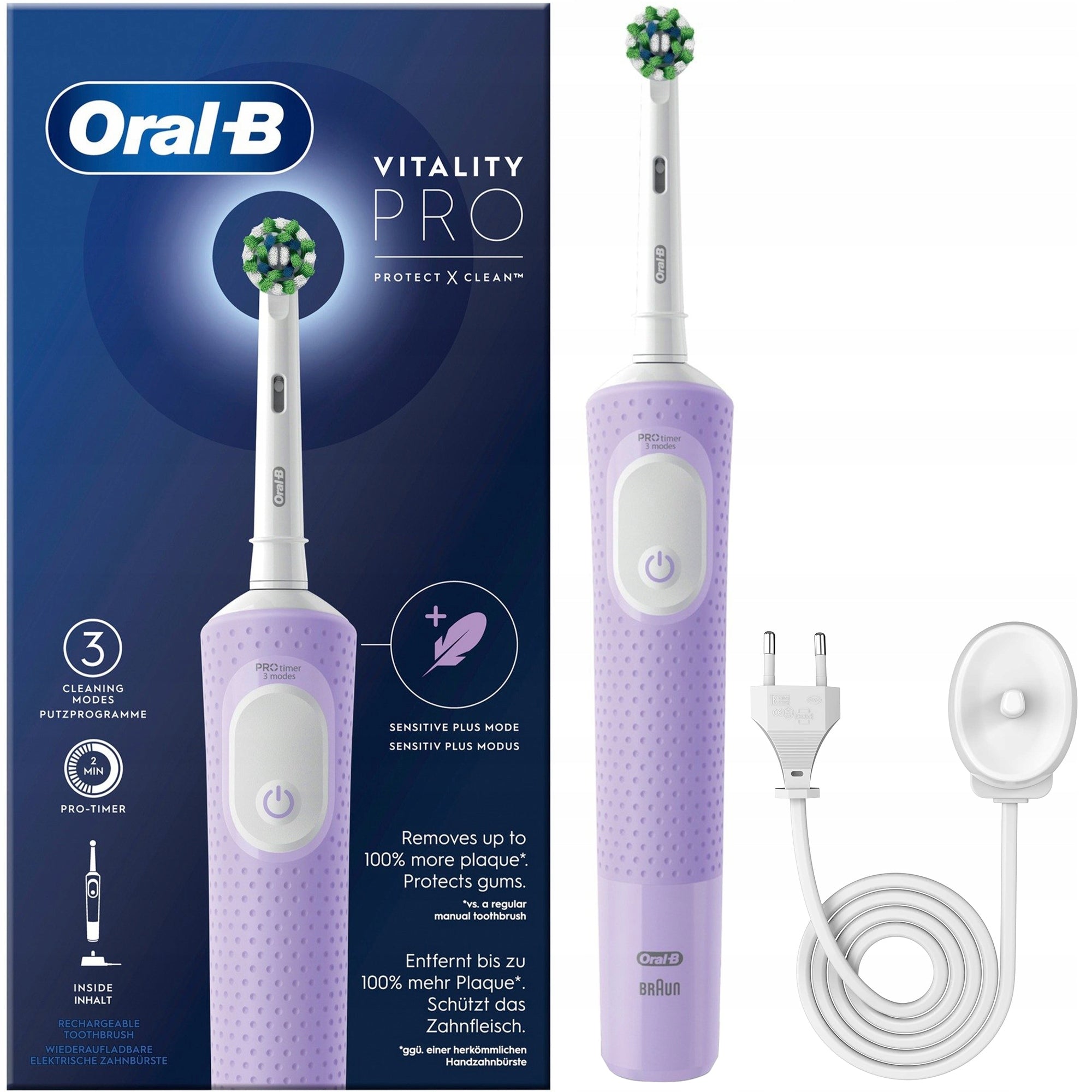 ELECTRIC TOOTHBRUSH ORAL-B VITALITY D103 PRO 3 LILAC MODES