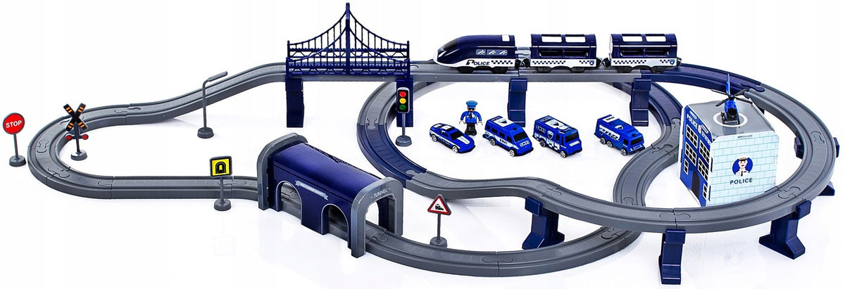 ELECTRIC TRAIN BOWL POLICE HELICOPTER POLICE STATION Brand Doris
