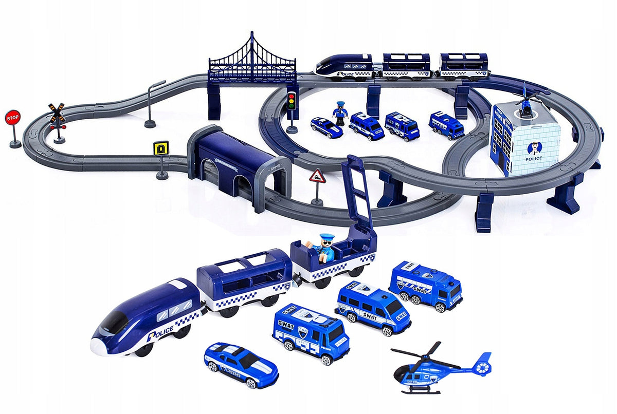 ELECTRIC TRAIN BOWL POLICE HELICOPTER POLICE STATION