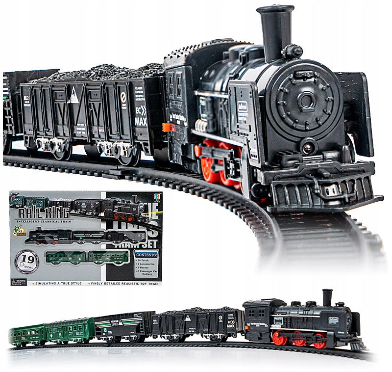 ELECTRIC TRAIN LOCOMOTIVE CLOTHES WAGONS TRACK SET FOR CHILDREN Manufacturer code NO.TL09
