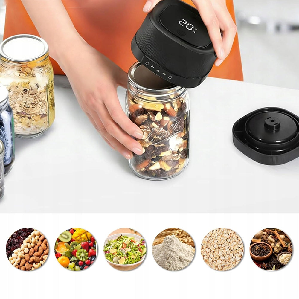 ELECTRIC VACUUM JAR CLOSING MACHINE 6000RPM WIRELESS Dominant color black