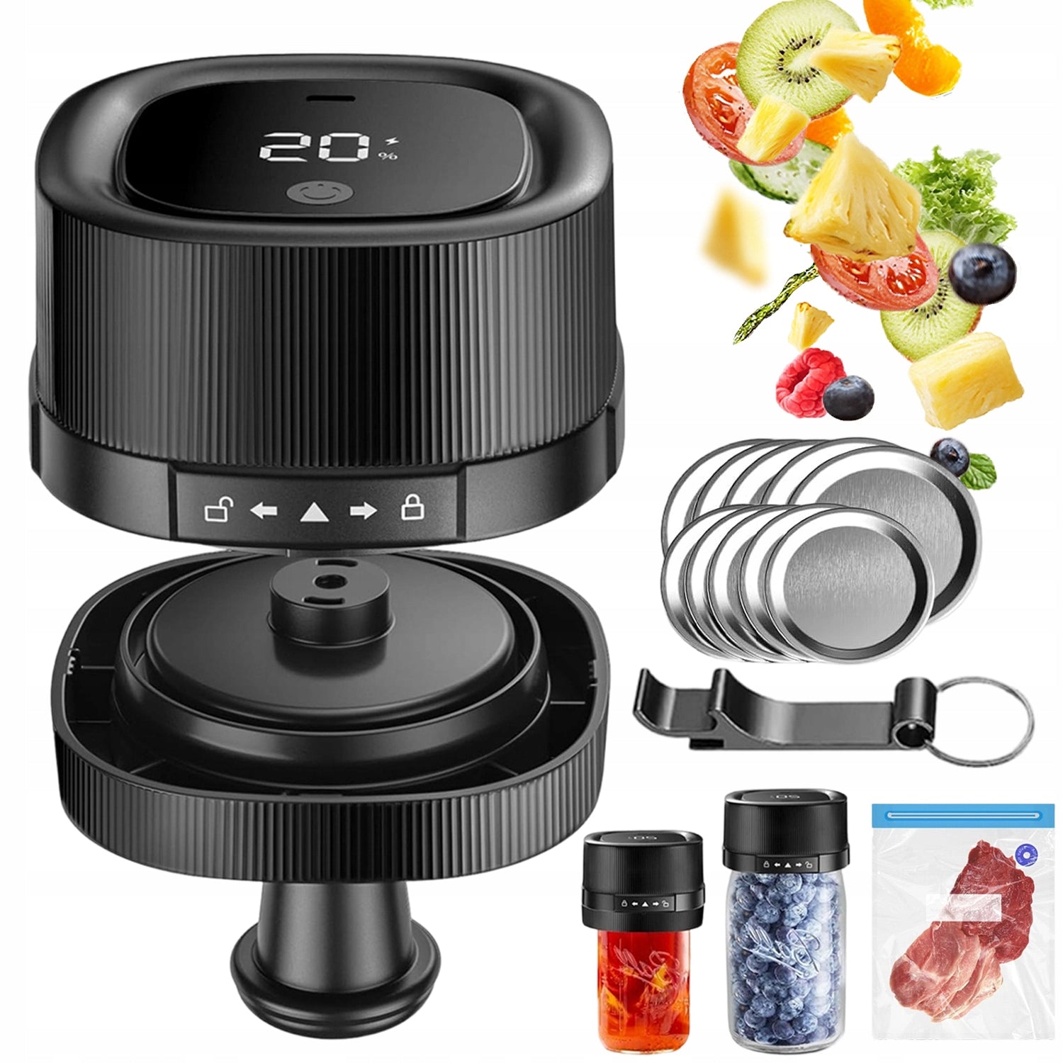 ELECTRIC VACUUM JAR CLOSING MACHINE 6000RPM WIRELESS
