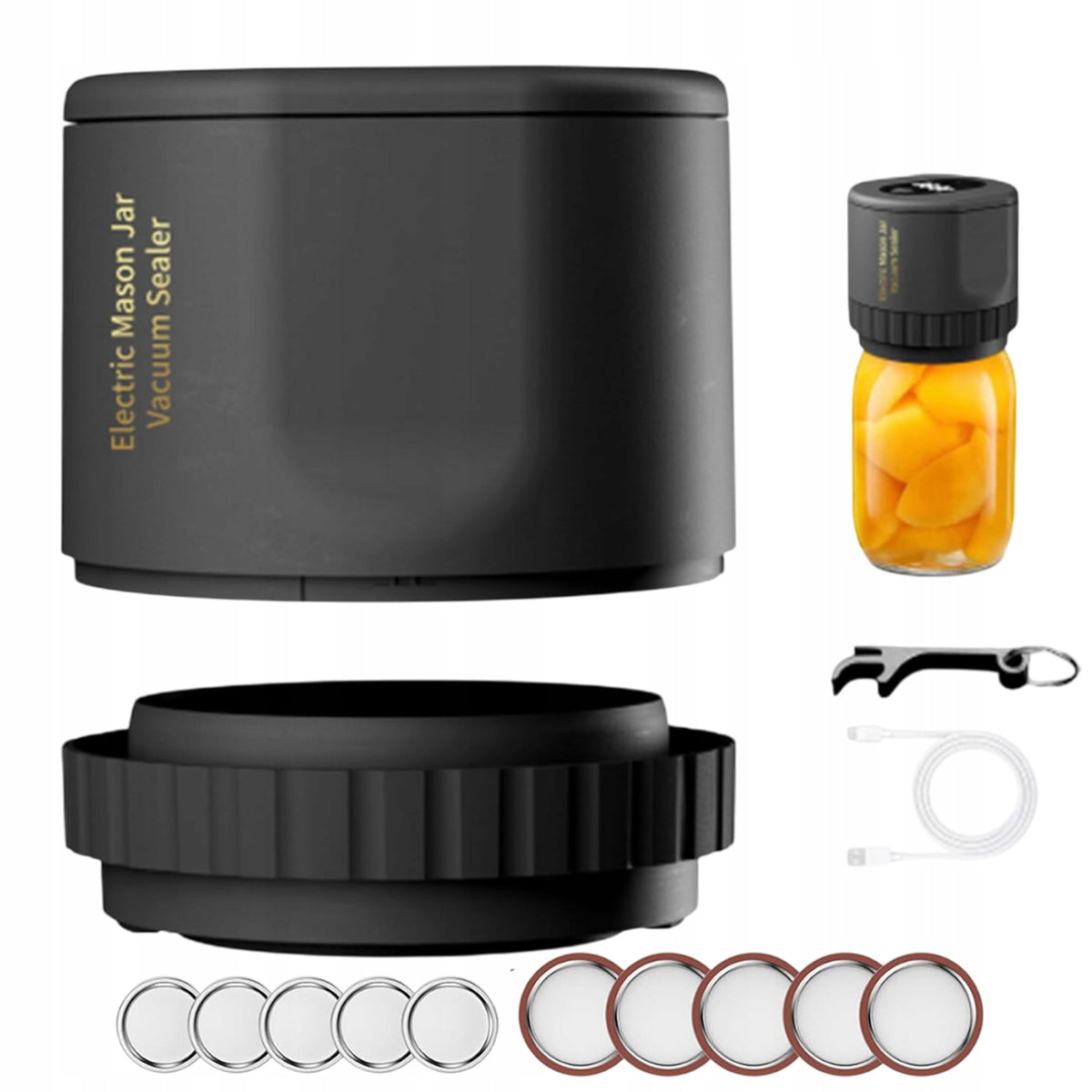 ELECTRIC VACUUM SEALER FOR MASON JARS WITH OPENER FUNCTION