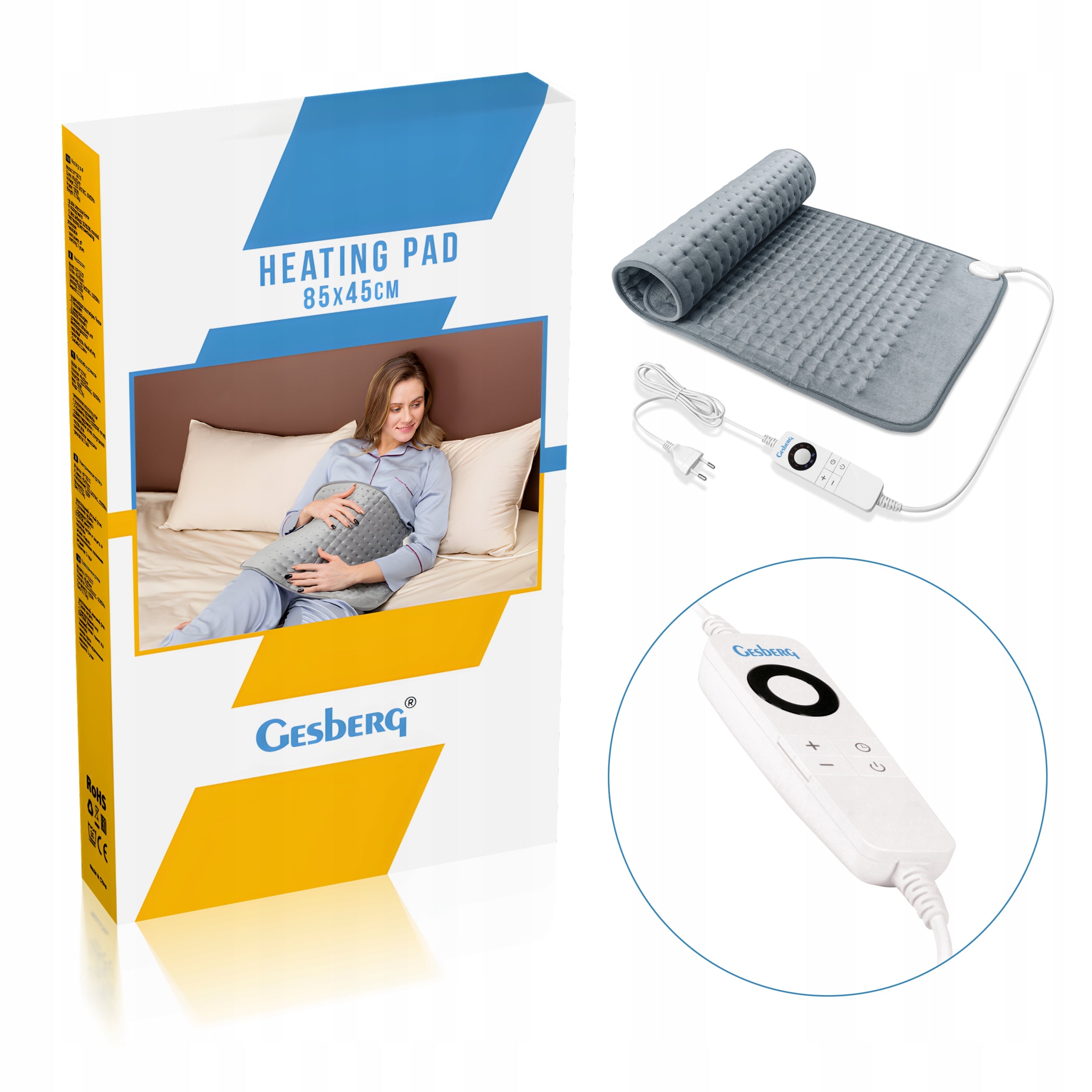 ELECTRIC WARMING PILLOW SUPER LARGE GESBERG 85x45cm 100W