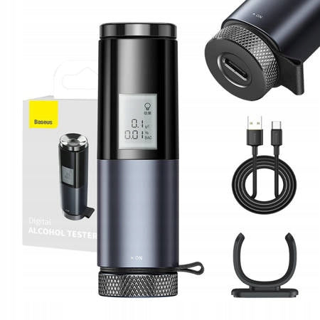 ELECTRONIC BREATHALYZER BASEUS CRCX-01 LCD DIGITAL USB C + cable