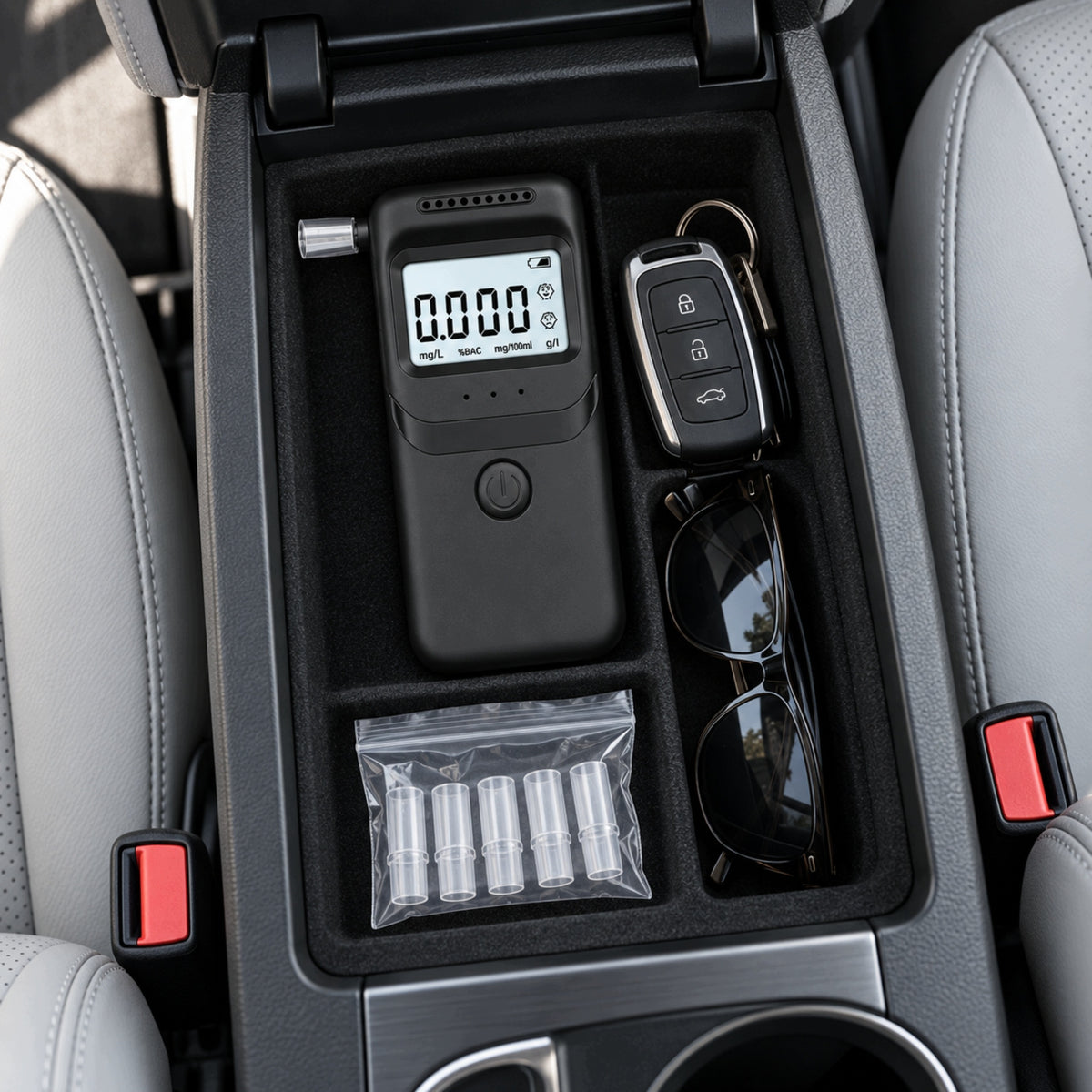 ELECTRONIC BREATHALYZER DIGITAL SOBRIETY TESTER LCD ACCURATE + 5 MOUTHPIECES Manufacturer code Alkomat Półprzewodnikowy Dokładny Szybki
