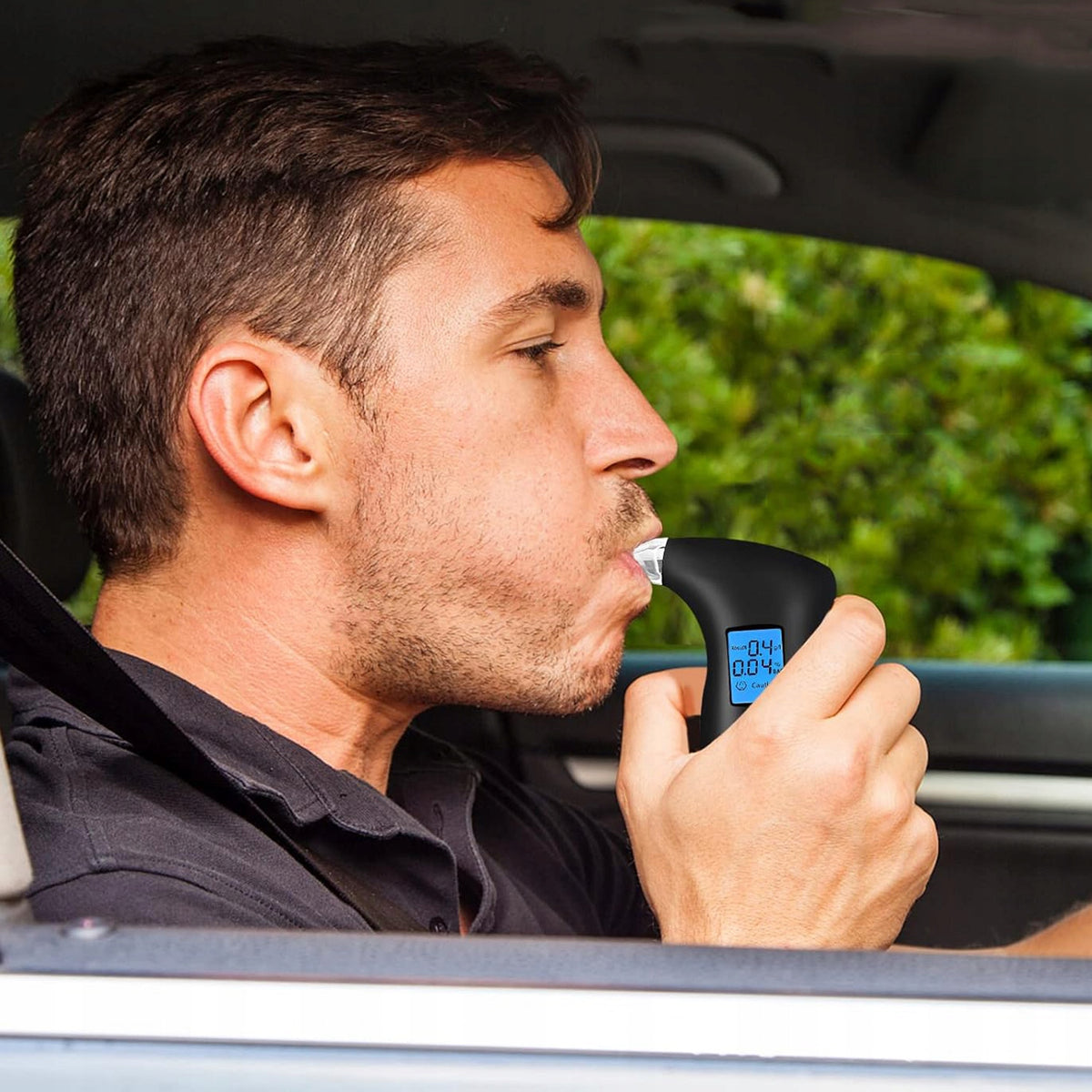 ELECTRONIC BREATHALYZER LCD DIGITAL QUICK MEASUREMENT + 12 MOUTHPIECES Brand no brand