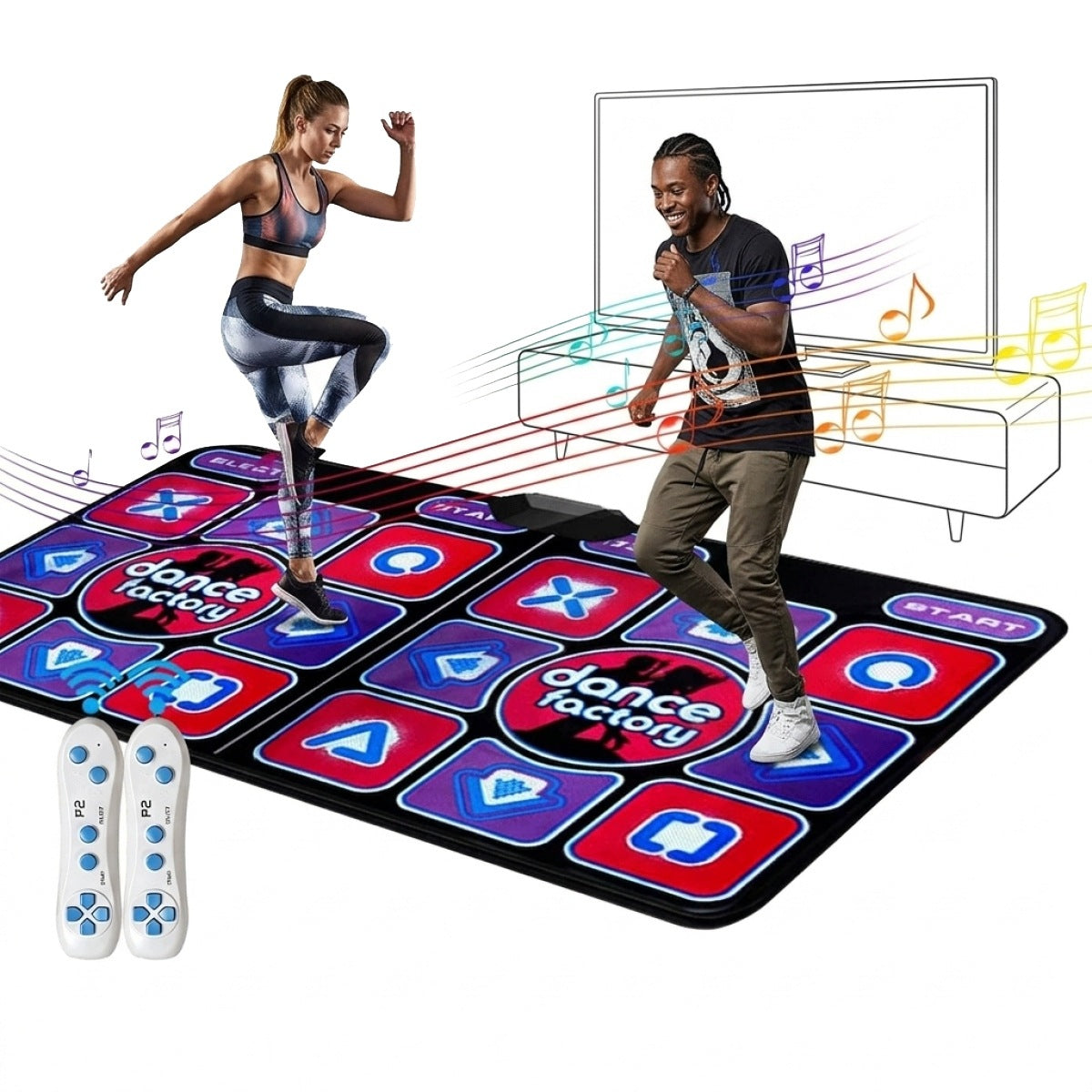 ELECTRONIC DANCE MAT FOR TV – DOUBLE, 200 GAMES, 179 SONGS