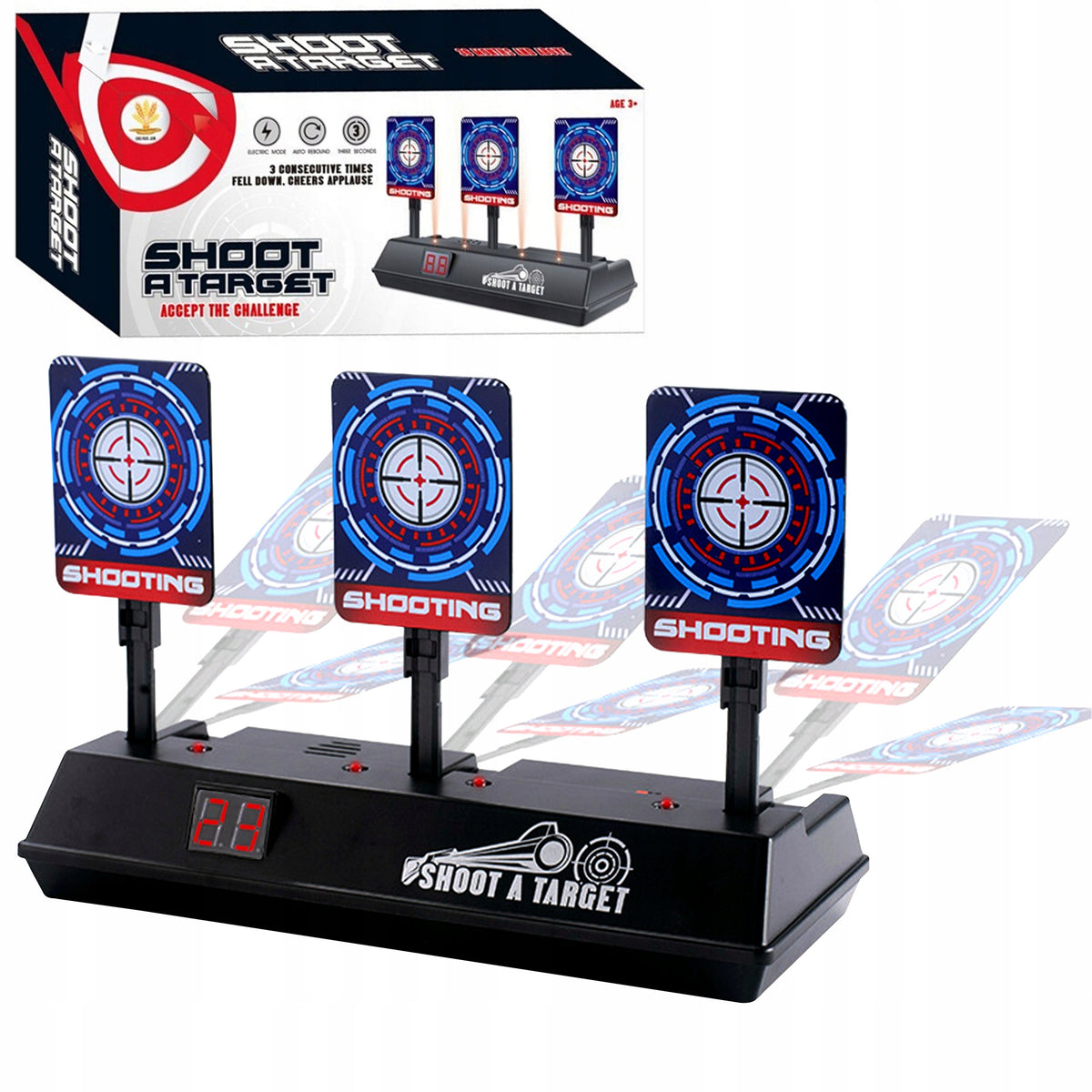 ELECTRONIC DIAL SHOOTING RANGE AUTOMATIC INTERACTIVE LED SOUND