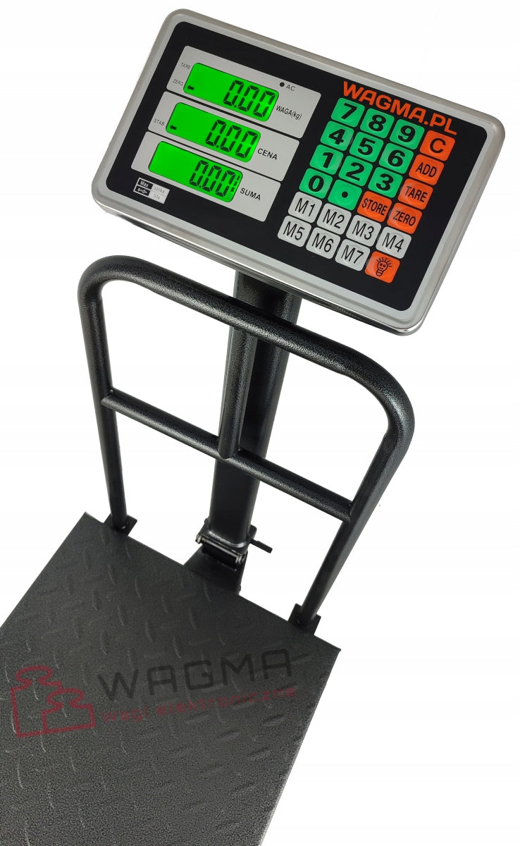 ELECTRONIC SCALE 150 KG / 10 g PLATFORM 40x30 STORAGE BATTERY Product weight with unit packaging 9 kg