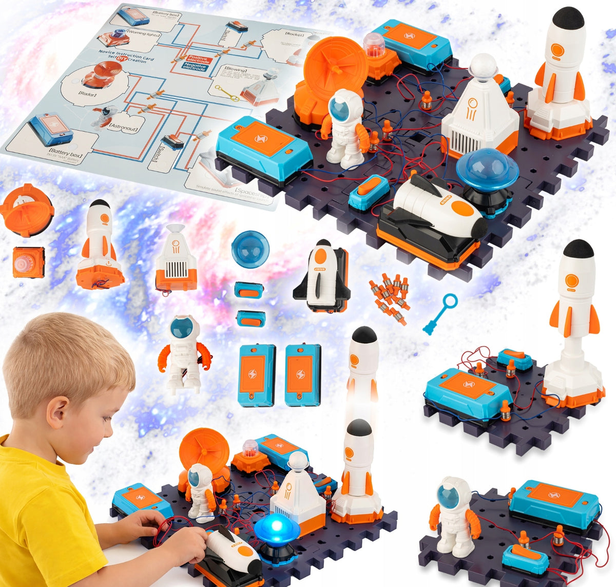 ELECTRONIC SET DIY STEM FOR CHILDREN SMALL ELECTRICIAN XXL TOY LEARNING