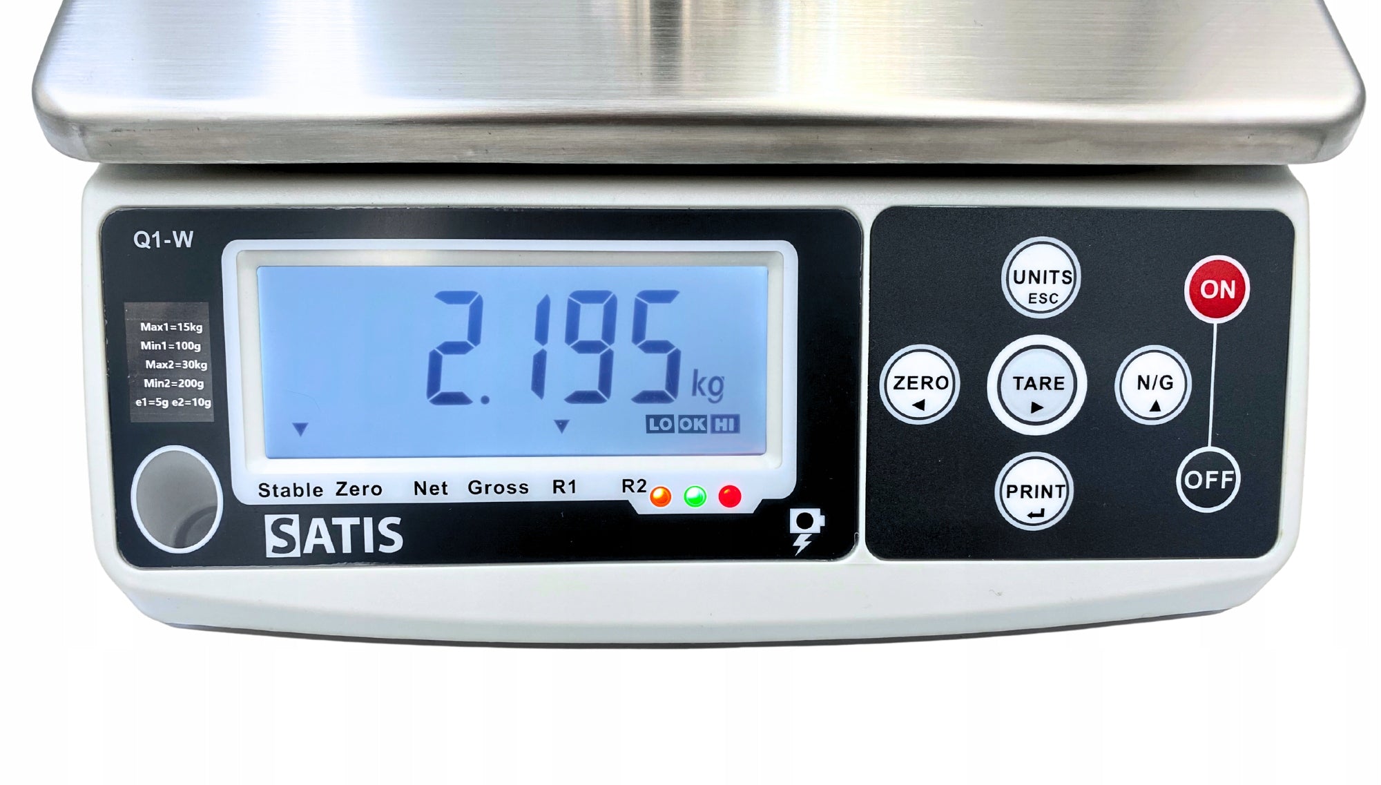 ELECTRONIC SHOP SCALE WITH LEGALIZATION 15kg SIMPLE INDUSTRIAL AKU 6V Accuracy 2 g