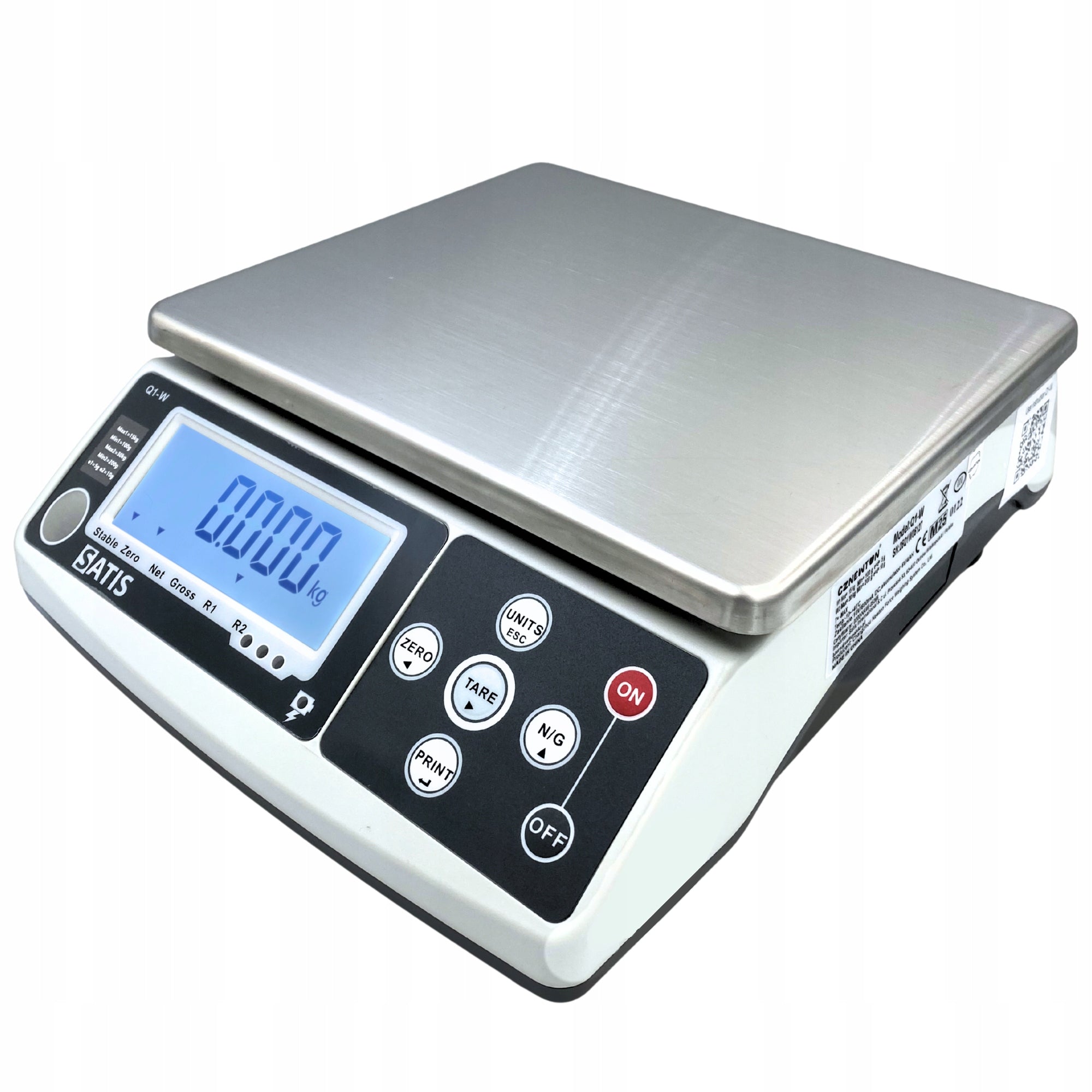 ELECTRONIC SHOP SCALE WITH LEGALIZATION 15kg SIMPLE INDUSTRIAL AKU 6V Manufacturer code Waga z legalizacją sklepowa DO 15kg Q1-W