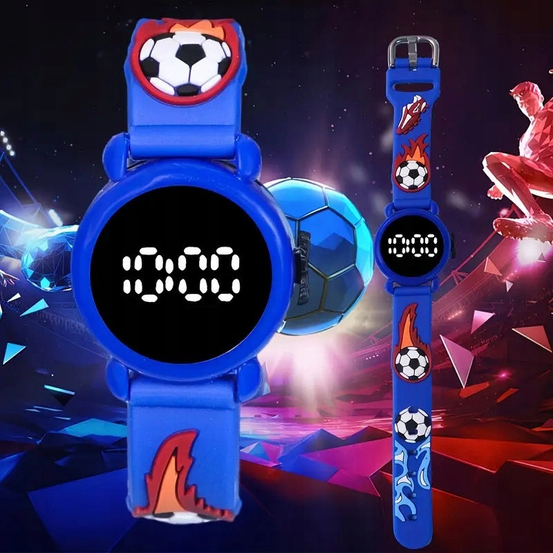ELECTRONIC WATCH FOR BOY BLUE FOOTBALL Packaging status original