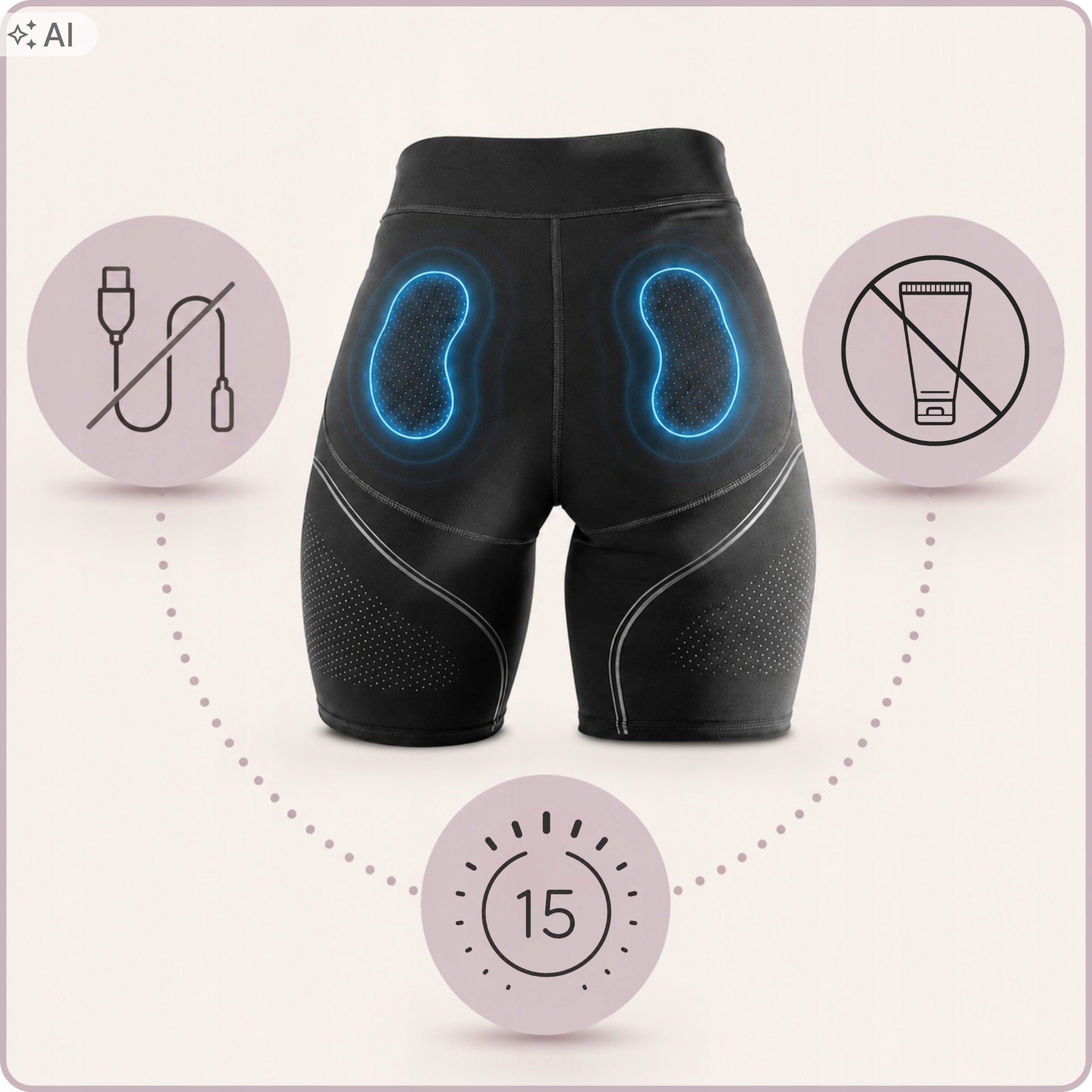 ELECTROSTIMULATOR BUTTOCKS MUSCLES EMS LEGGINGS VONMIE L1 SLIMMING Manufacturer code VONMIE L1 Hips Leggings