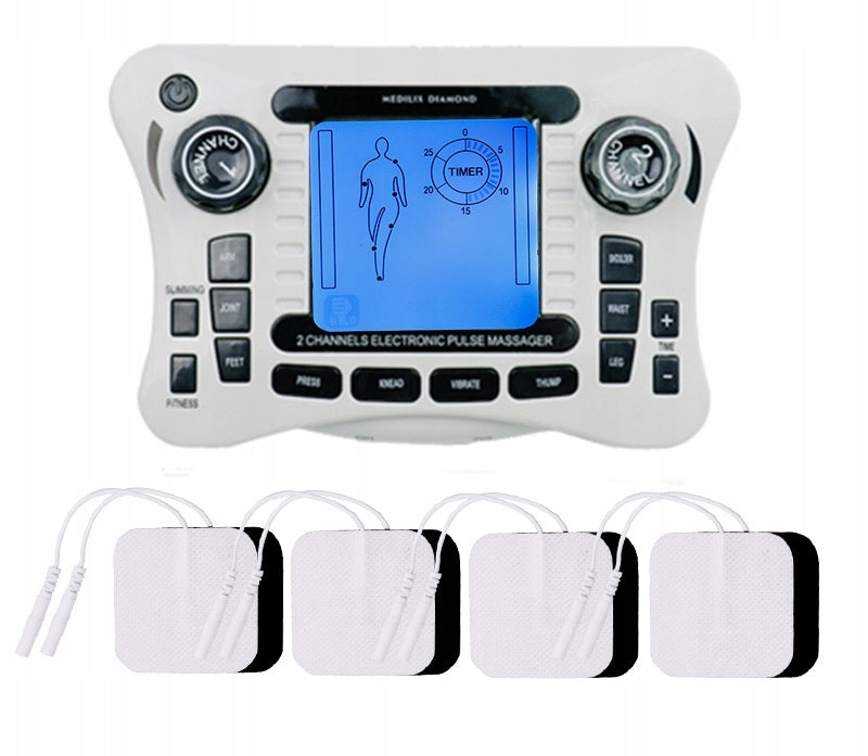 ELECTROSTIMULATOR TENS MUSCLES AND NERVES EMS MASSAGE! Color gray