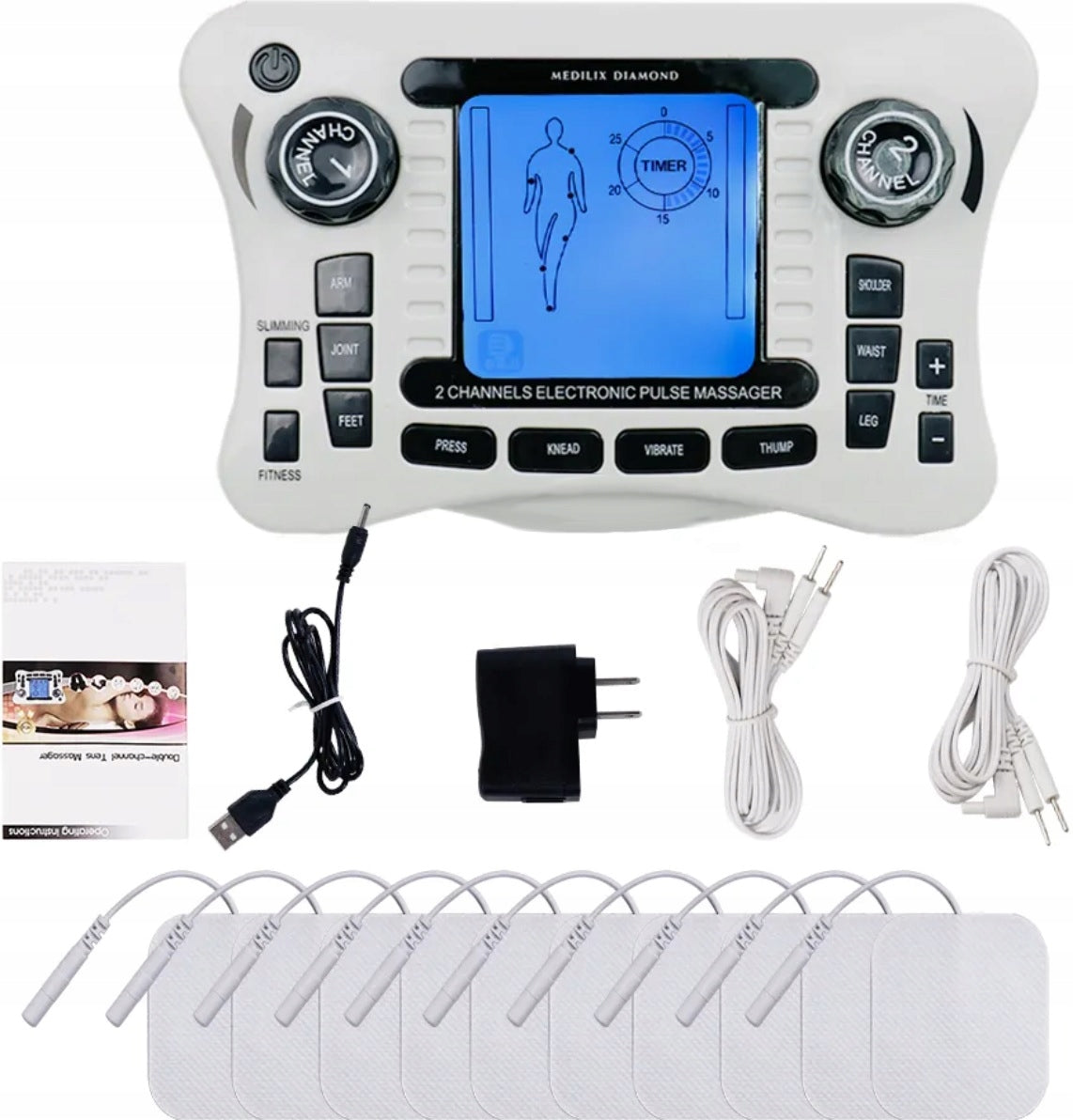 ELECTROSTIMULATOR TENS MUSCLES AND NERVES EMS MASSAGE!