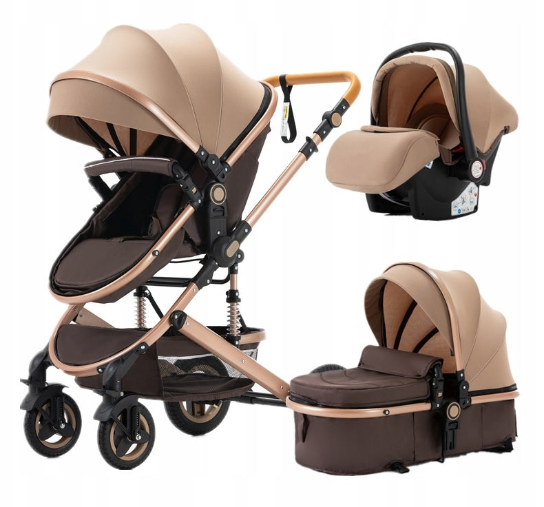 ELEGANT FOLDING BABY STROLLER 3in1 STROLLER FOR BABY SEAT