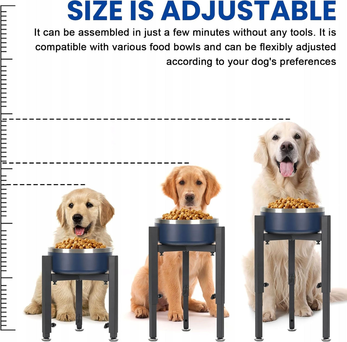 ELEVATED DOG BOWL ADJUSTABLE HEIGHT AND WIDTH STABLE STAND Manufacturer code 0020097051112
