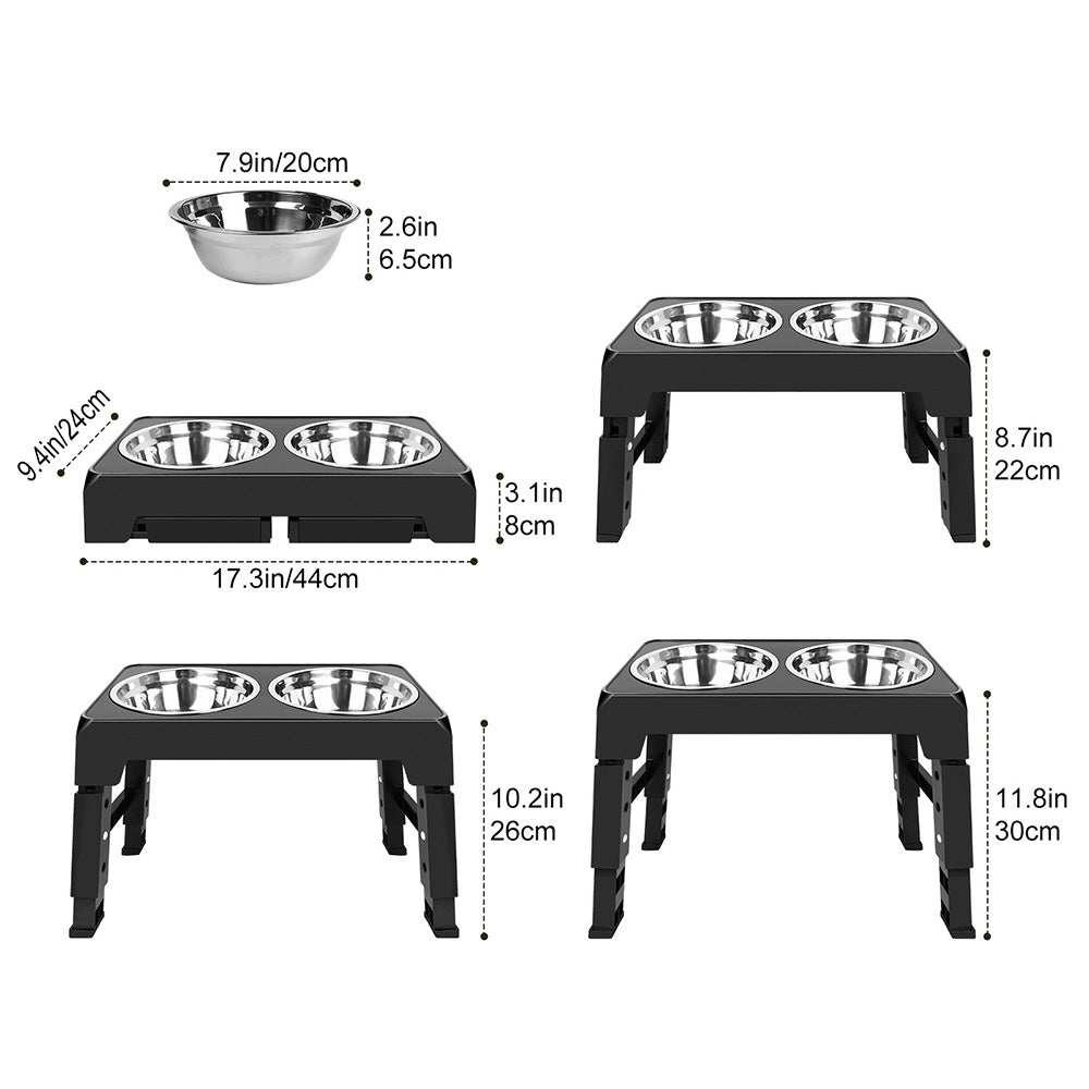 ELEVATED DOG FEEDING STATION WATER BOWL AND FOOD ADJUSTABLE Manufacturer code bEMPrejsBi9VPwlG65