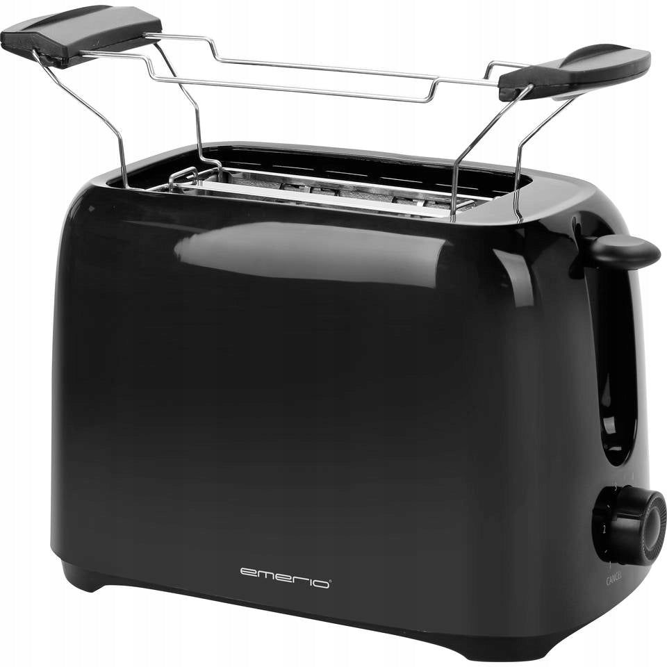 EMERIO Toaster 7 Degrees Toasting 750W Black Grate Tray