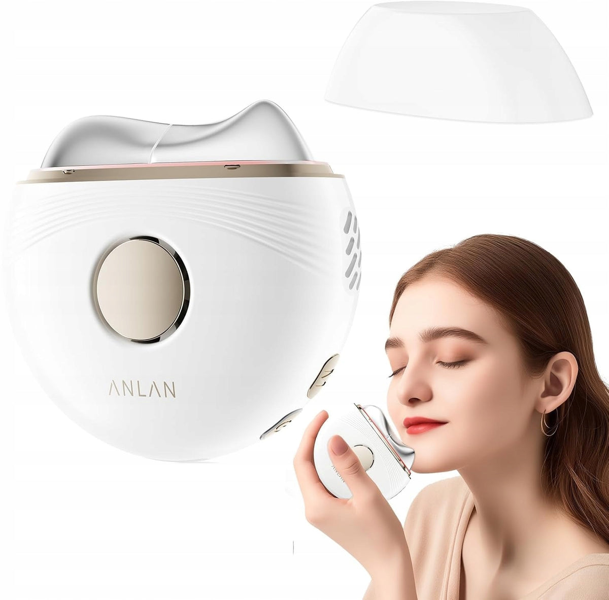 EMS Face Massager | 6in1: Microcurrents, Heat-Cold, Gua Sha | ANLAN Brand Anlan