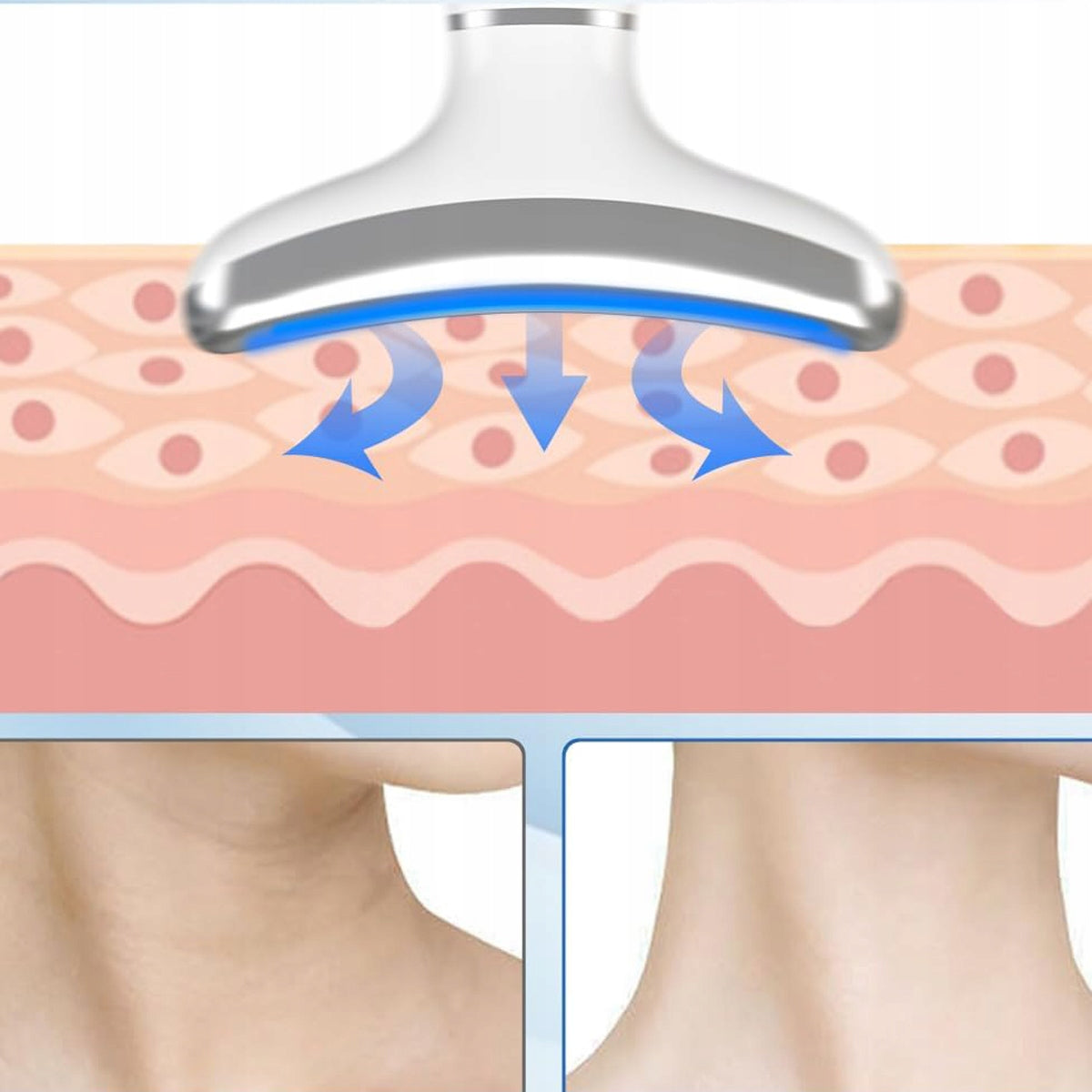 EMS Gua Sha Face Massager 7 Light Modes LED Lift Heating Medical device no