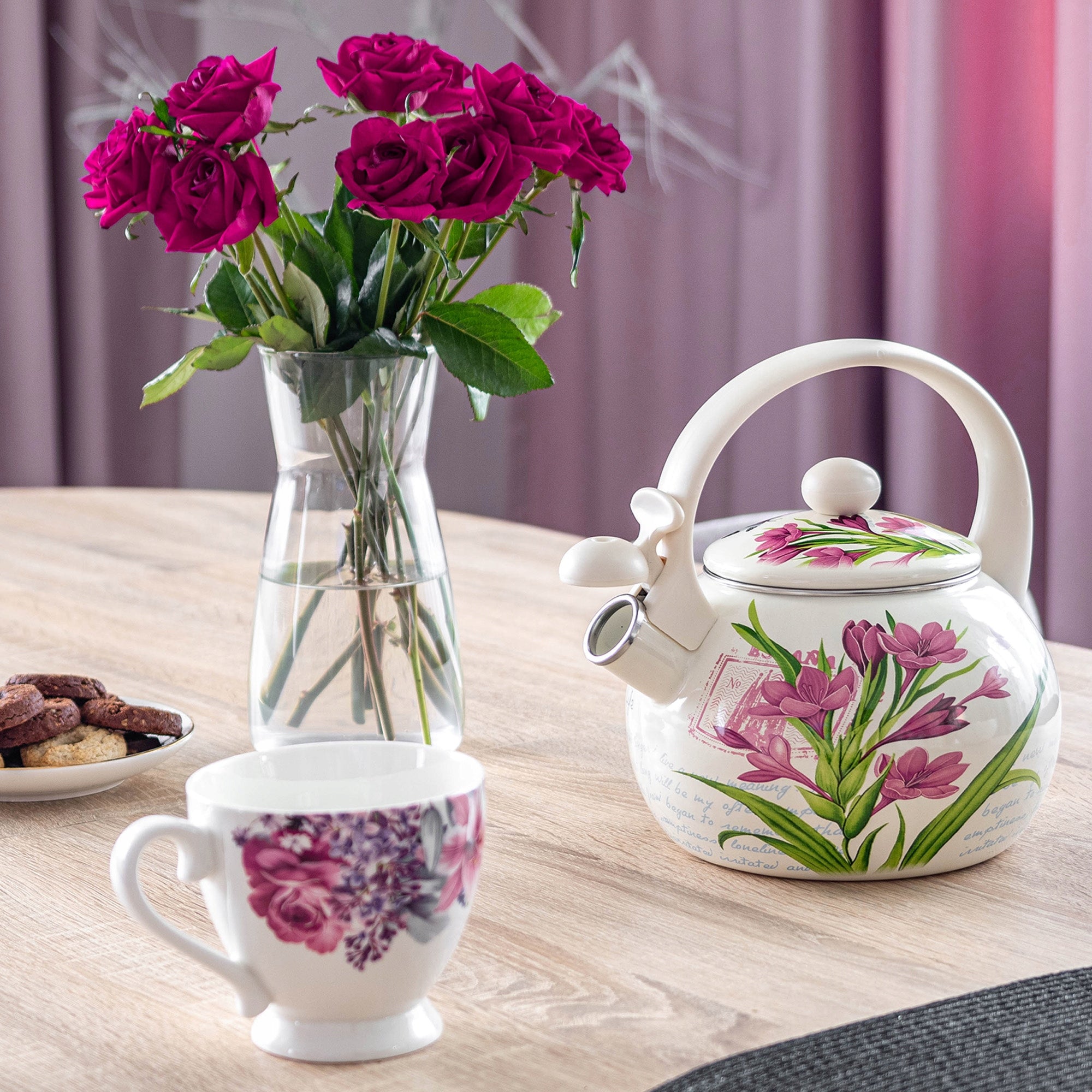 ENAMEL KETTLE 2.2L, INDUCTION, GAS WITH A WHISTLE, TRADITIONAL KITCHEN HANDLE EAN (GTIN) 5906638301456