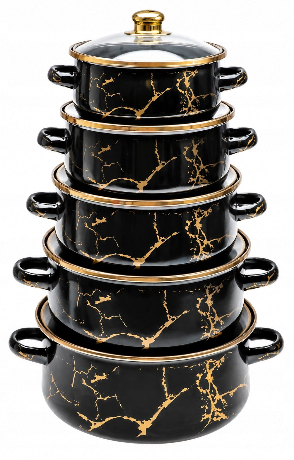 ENAMEL POTS SET Set of ENAMEL POTS ENAMEL POT 10