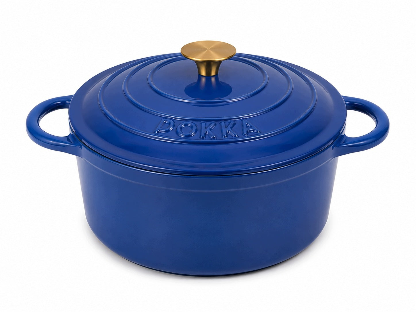 ENAMELED CAST IRON POT WITH LID 26cm 5L POKKA INDUCTION BLUE 26cm Packaging status original