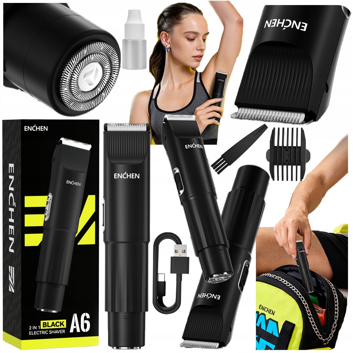 ENCHEN A6 Trimmer Shaver 2in1 Universal Women's Razor