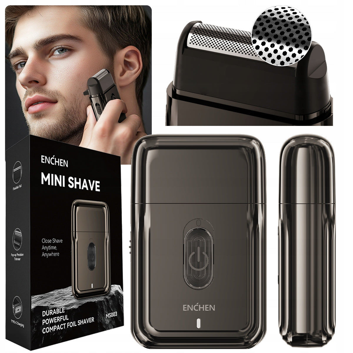 ENCHEN MS003 Mini Compact WIRELESS Beard Travel Shaver