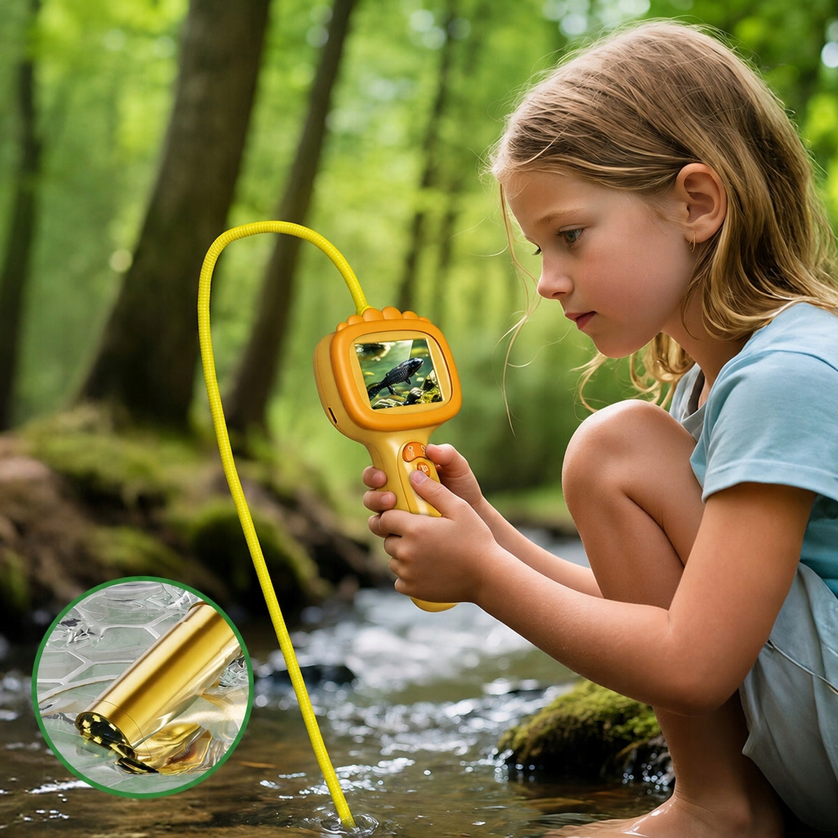 ENDOSCOPE DIGITAL FOR CHILDREN MICROSCOPE EDUCATIONAL CAMERA HD 2,4" LED HIT Packaging status original
