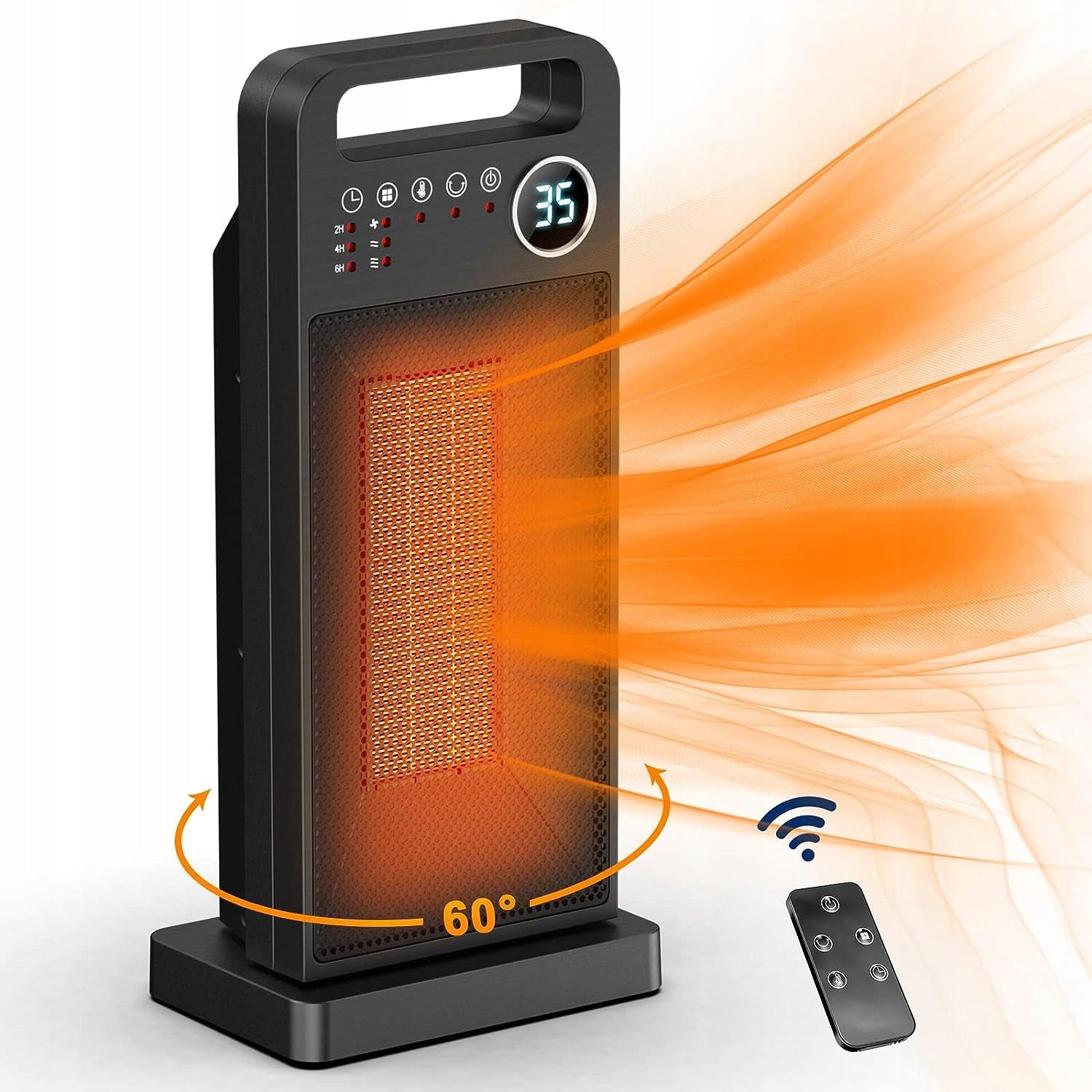 ENERGY-SAVING CERAMIC ELECTRIC HEATER DIGITAL DISPLAY + REMOTE CONTROL