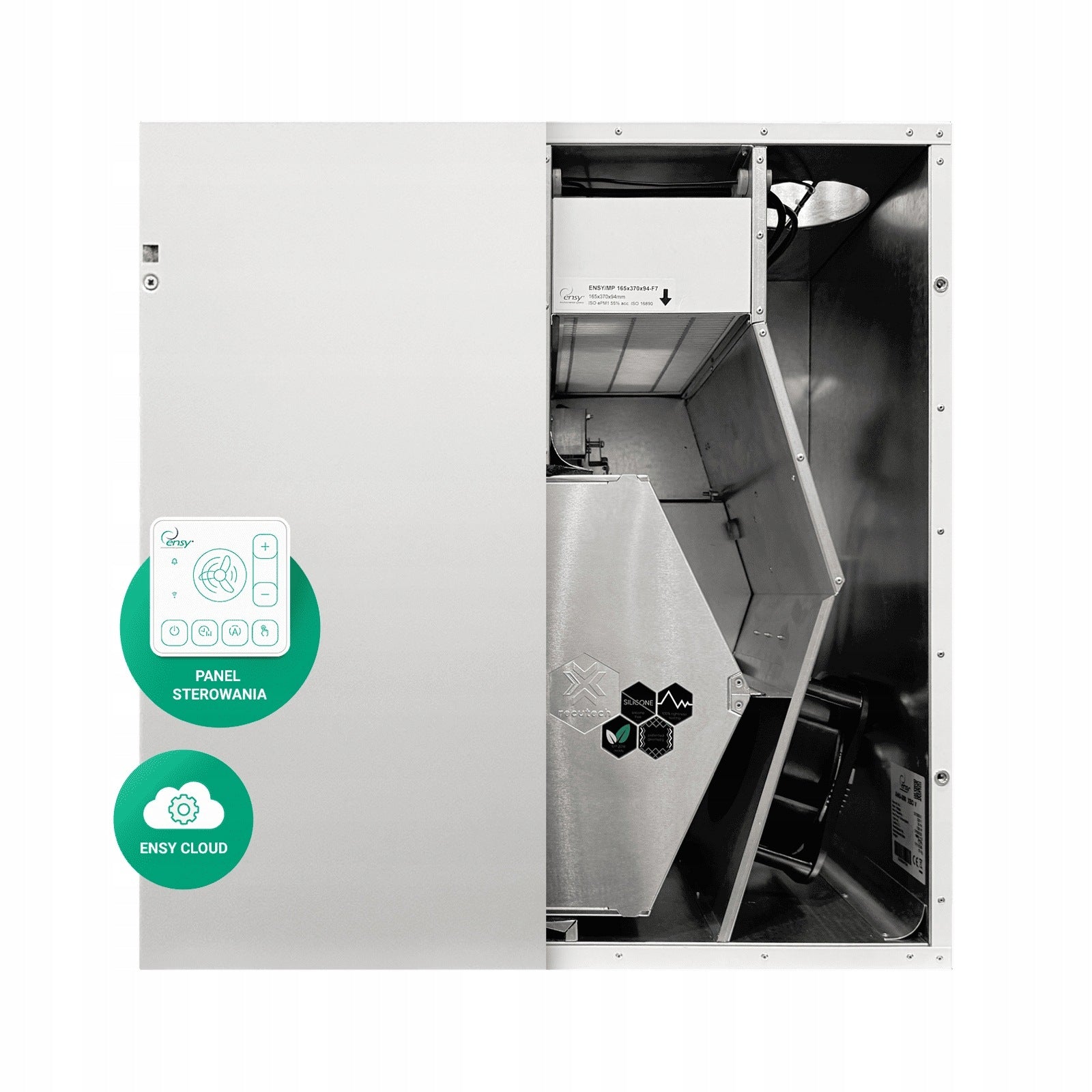ENSY 400 XBO recuperator for home up to 160 m² + Complete Installation Kit Packaging status original