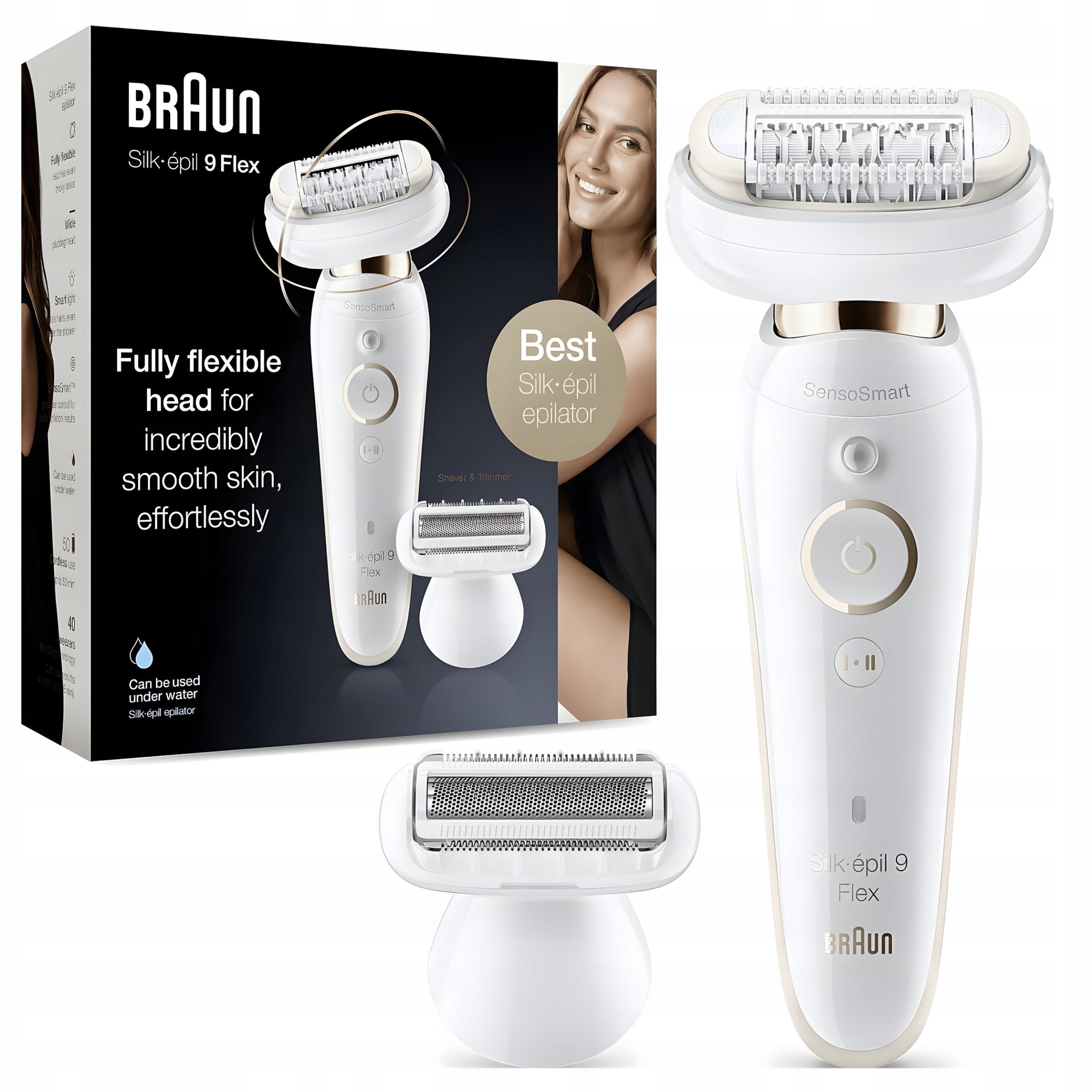 EPILATOR Braun SES 9006 Wet Tweezers Shaving Massage Waterproof 50 min