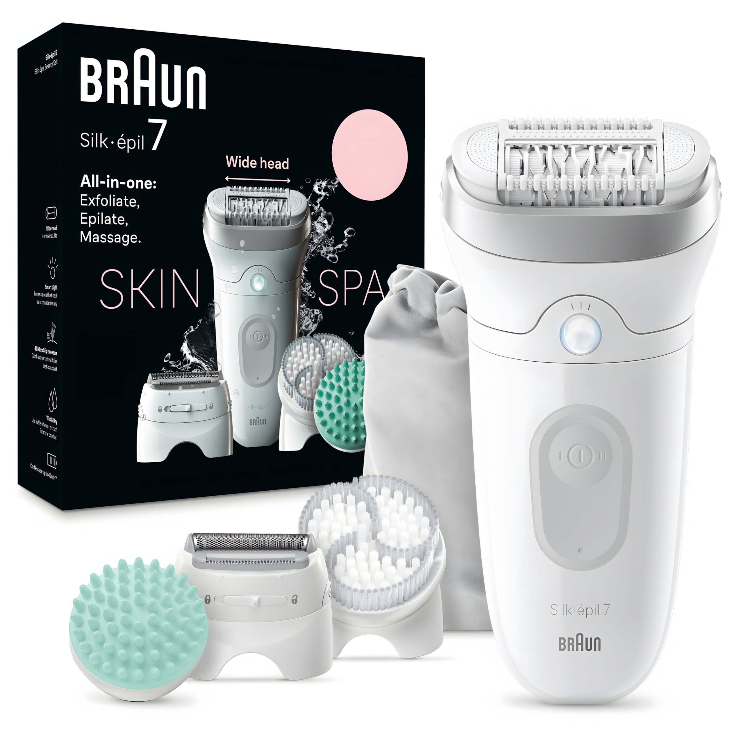 EPILATOR Braun Silk epil 7 7 081 wet Tweezers Shaving Massage 40 min