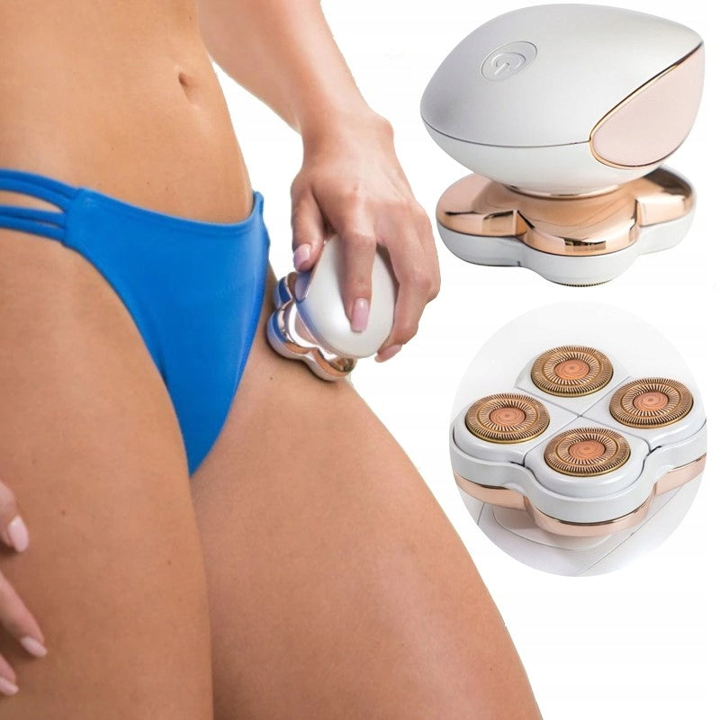 EPILATOR FOR BODY LEGS HANDS BIKINI SHAVER WOMEN'S RAZOR PRO USB 4 BLADES