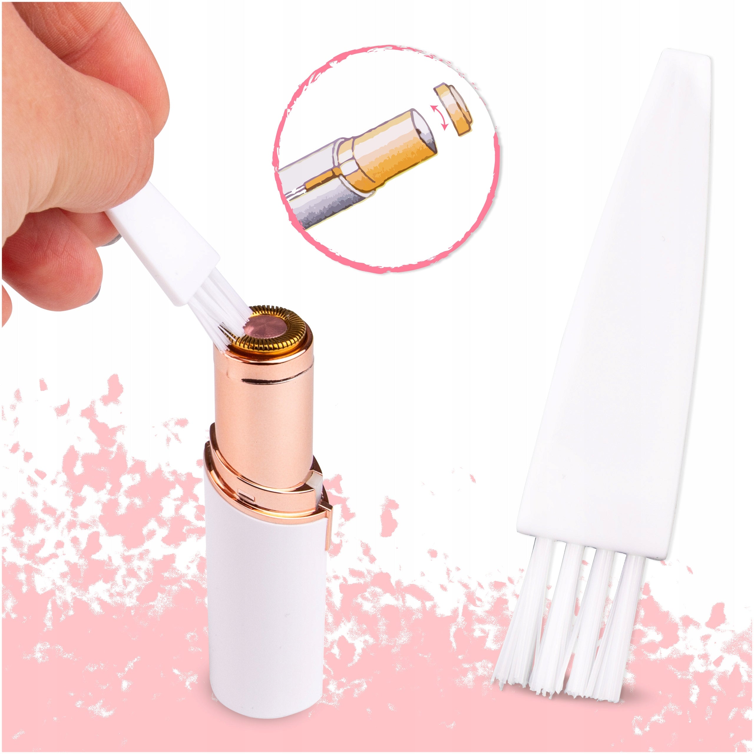 EPILATOR WOMEN'S FACIAL TRIMMER DISCREET CORDLESS SHAVER LIPSTICK Manufacturer code Trymer Do Twarzy Dla Kobiet Do Kosmetyczki