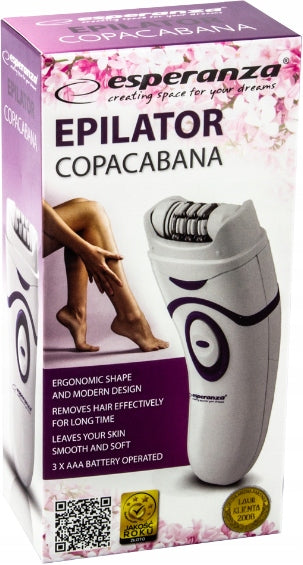 EPILATOR best for bikini legs face Battery Brand Esperanza